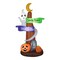 8' Gemmy Airblown Inflatable Halloween Ghost Wrapped Around Tree w/ Signs 226327